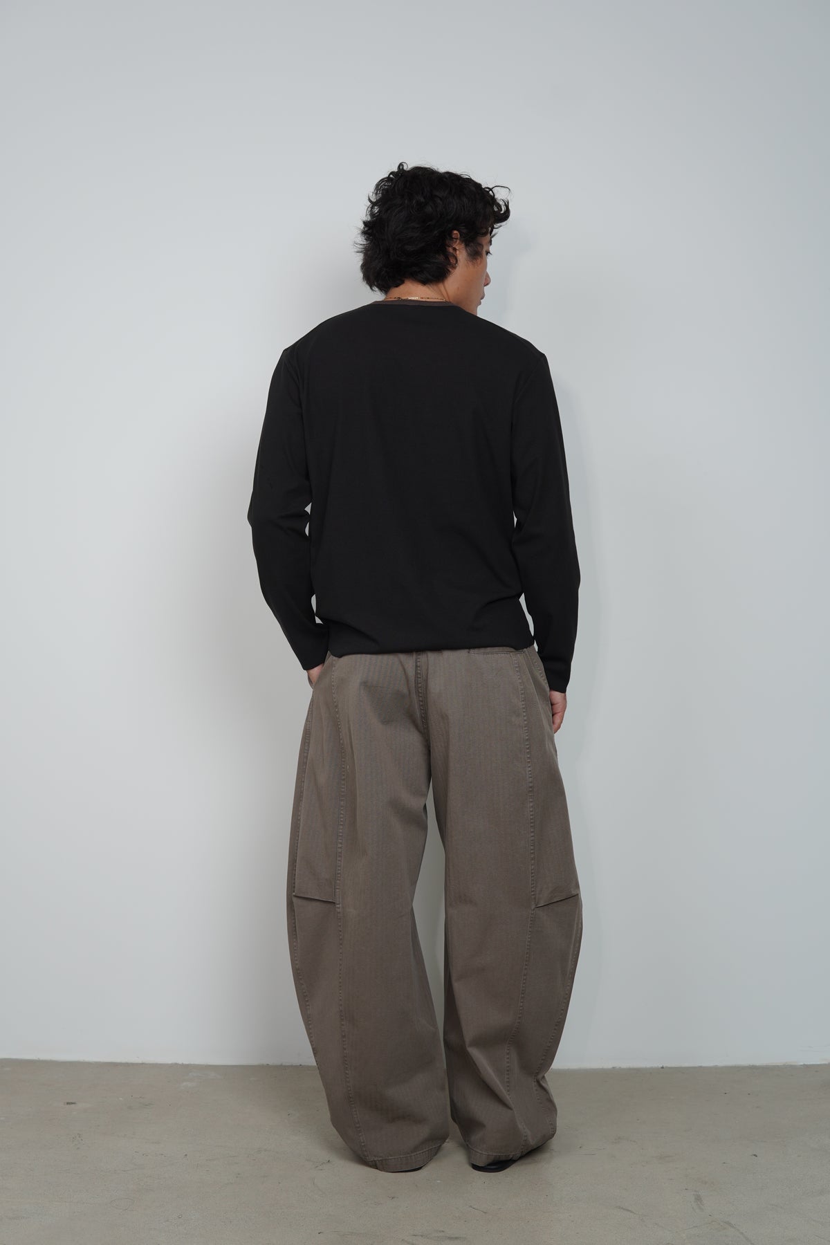 HERRINGBONE BARREL PANTS