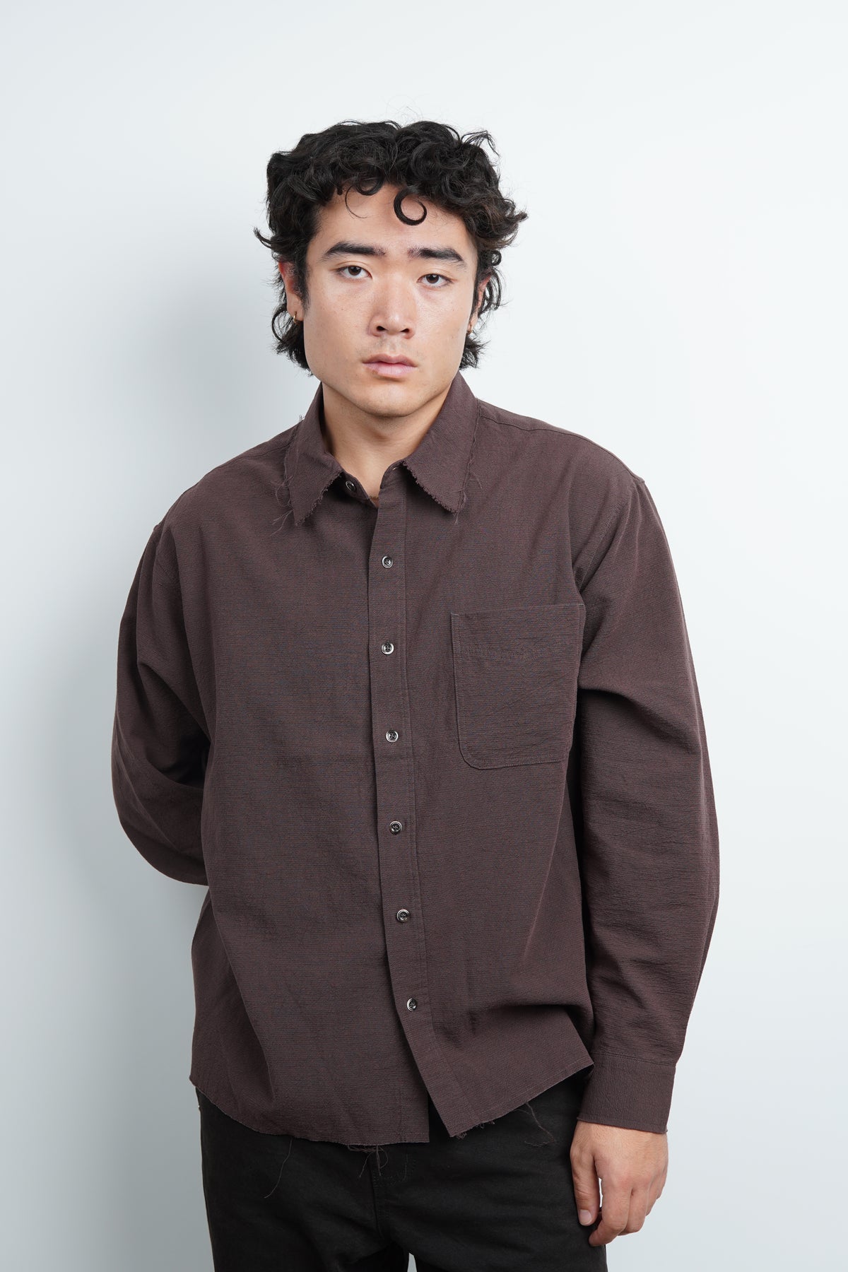RAW CUT CROP SHIRT