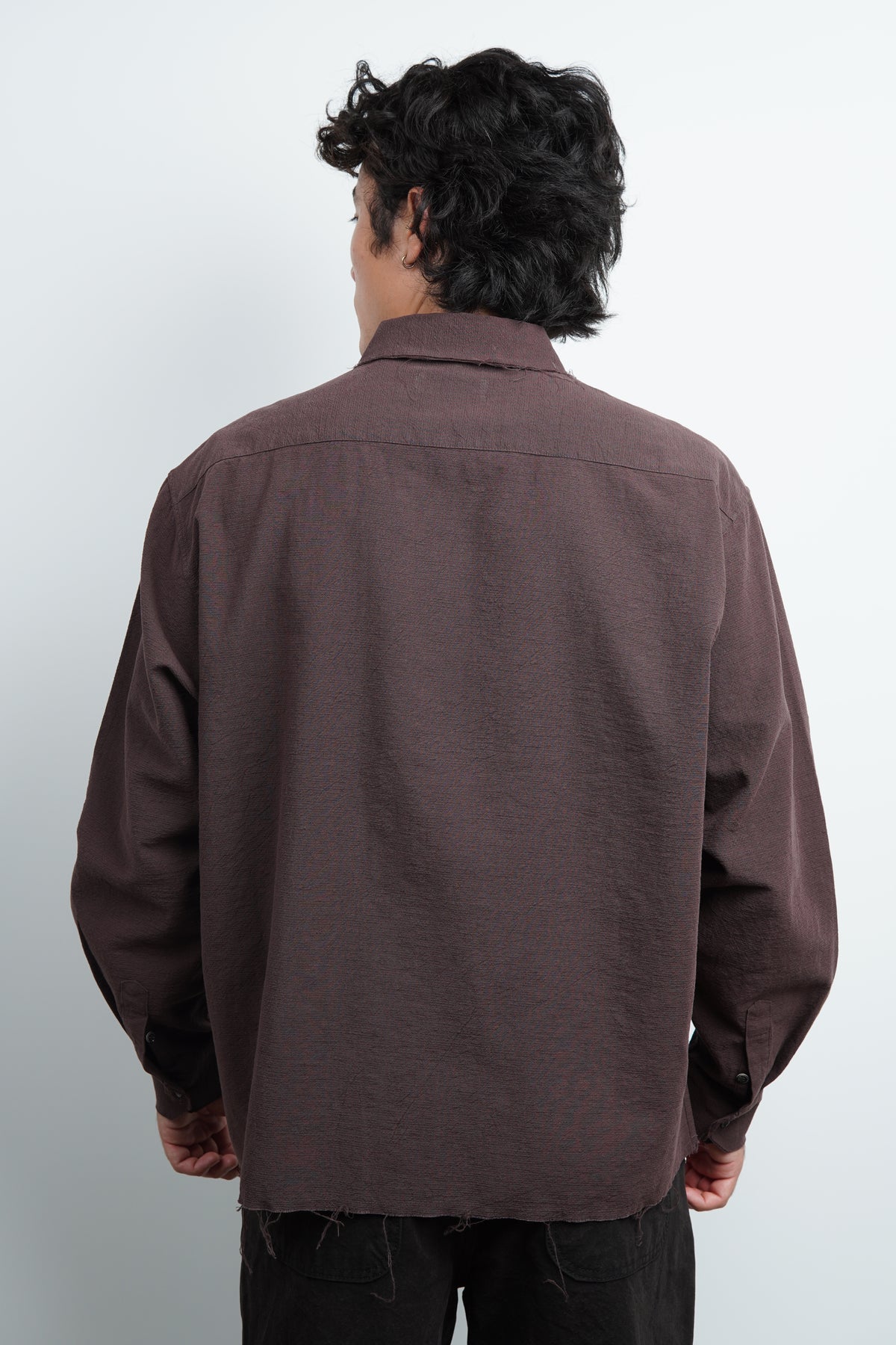 RAW CUT CROP SHIRT