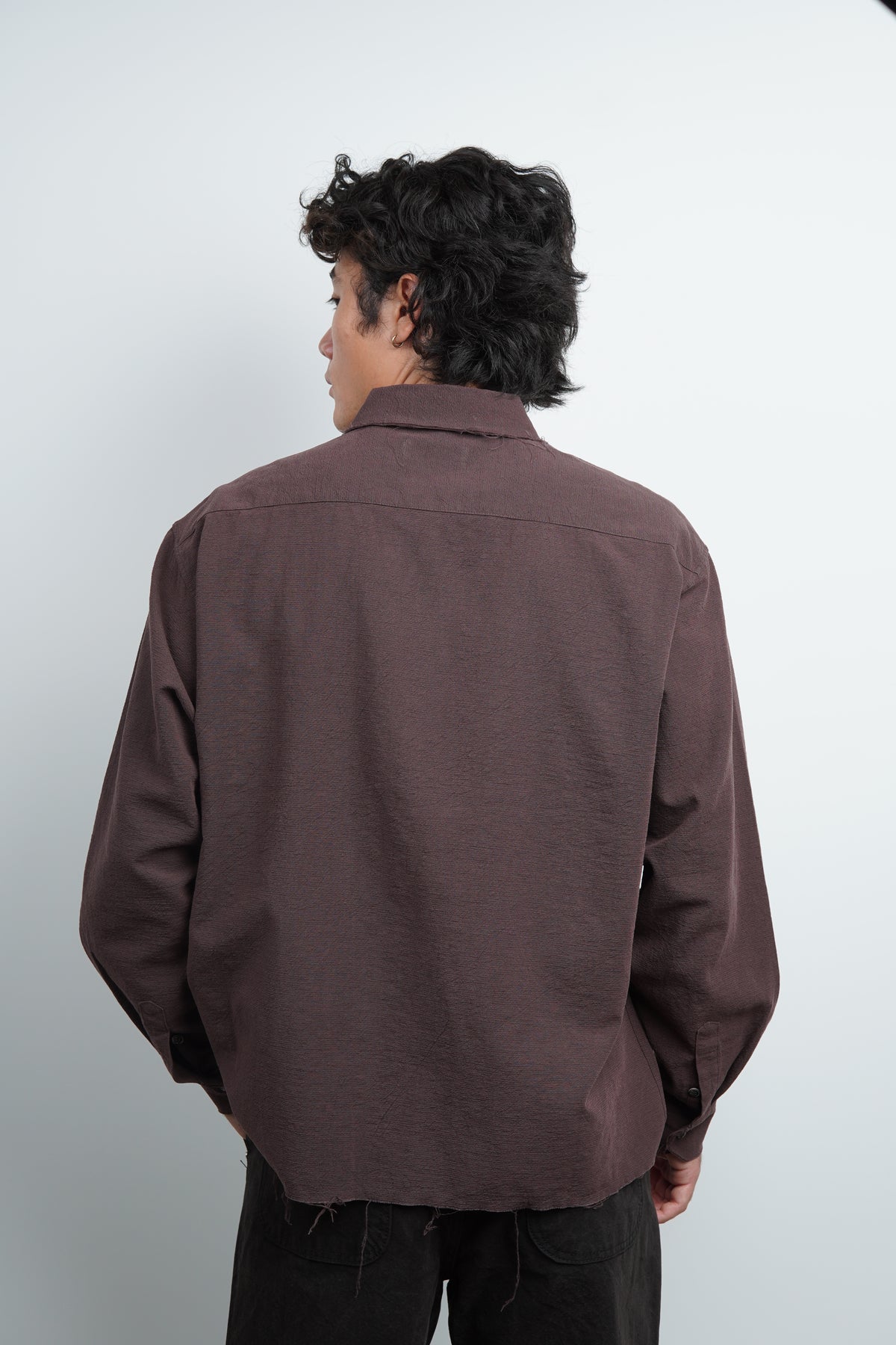 RAW CUT CROP SHIRT