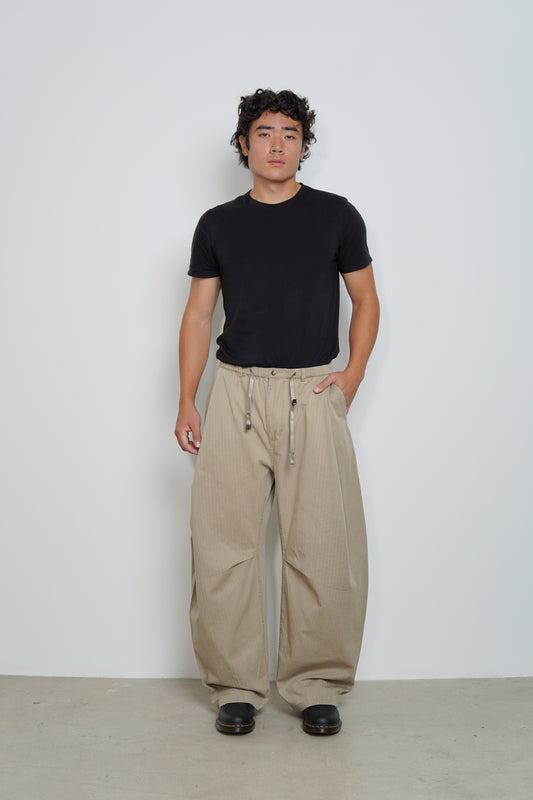 HERRINGBONE BARREL PANTS