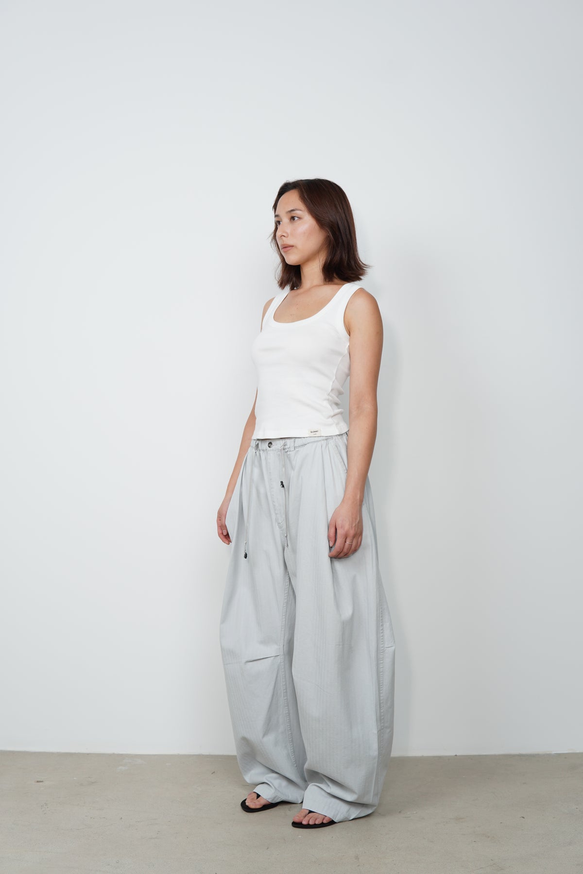 HERRINGBONE BARREL PANTS