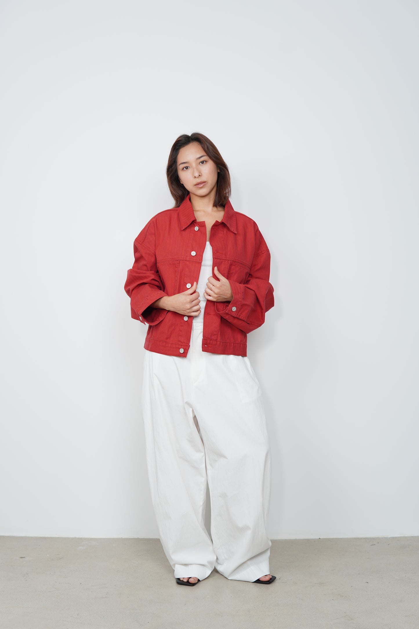 HERRINGBONE CROP JACKET