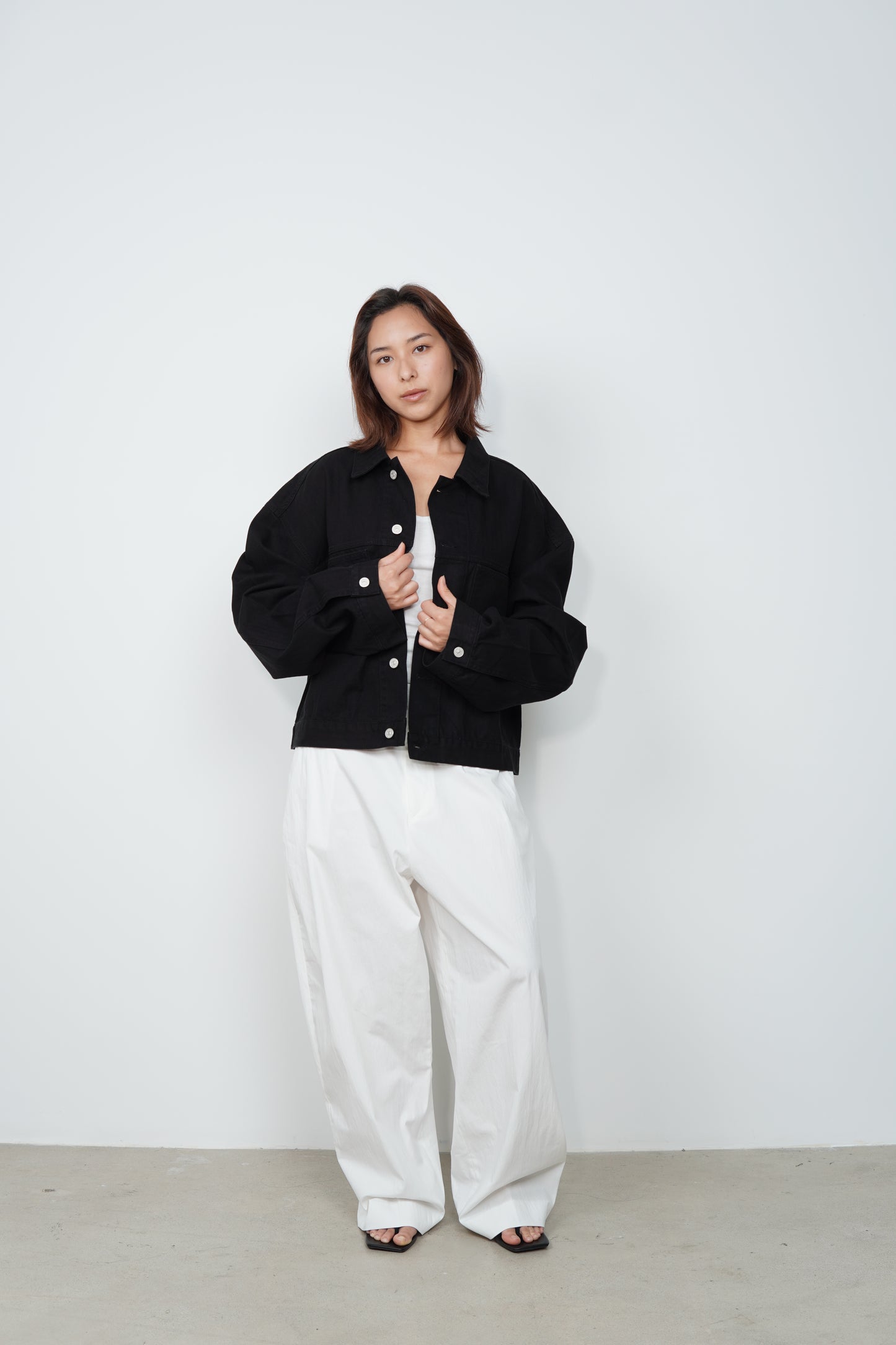 HERRINGBONE CROP JACKET