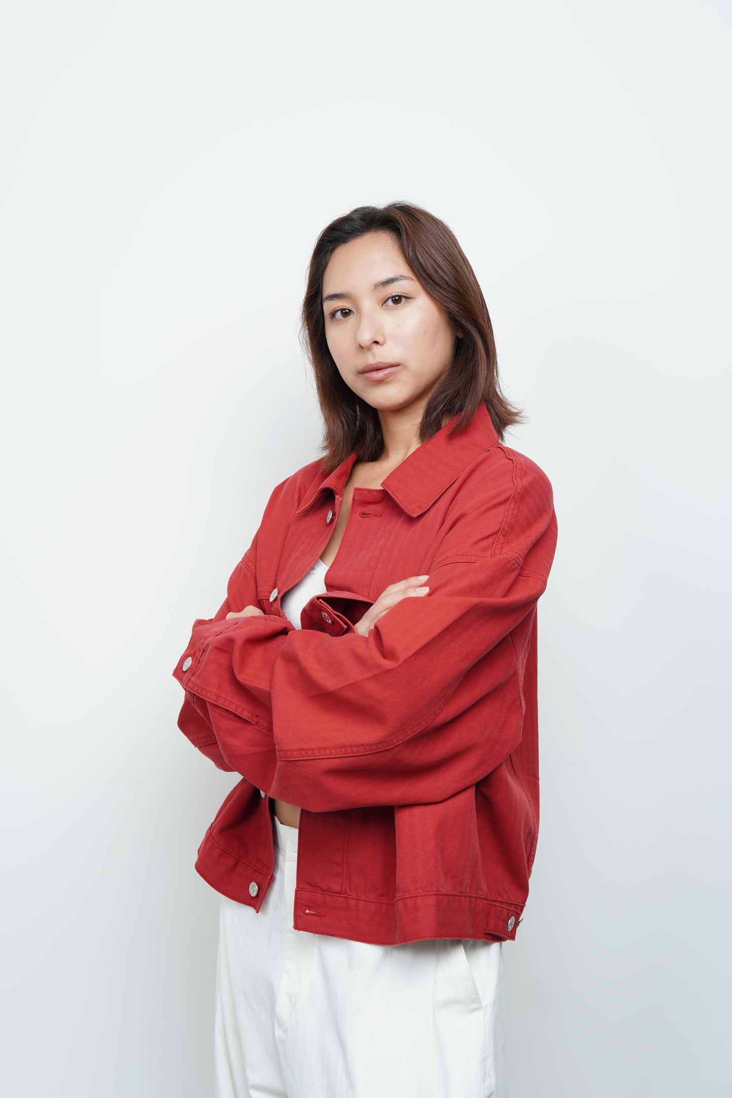HERRINGBONE CROP JACKET