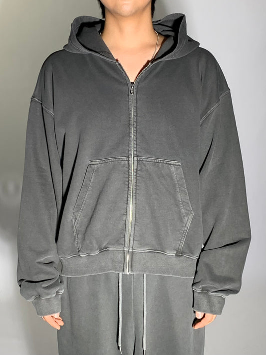 WASHED CROP ZIP UP