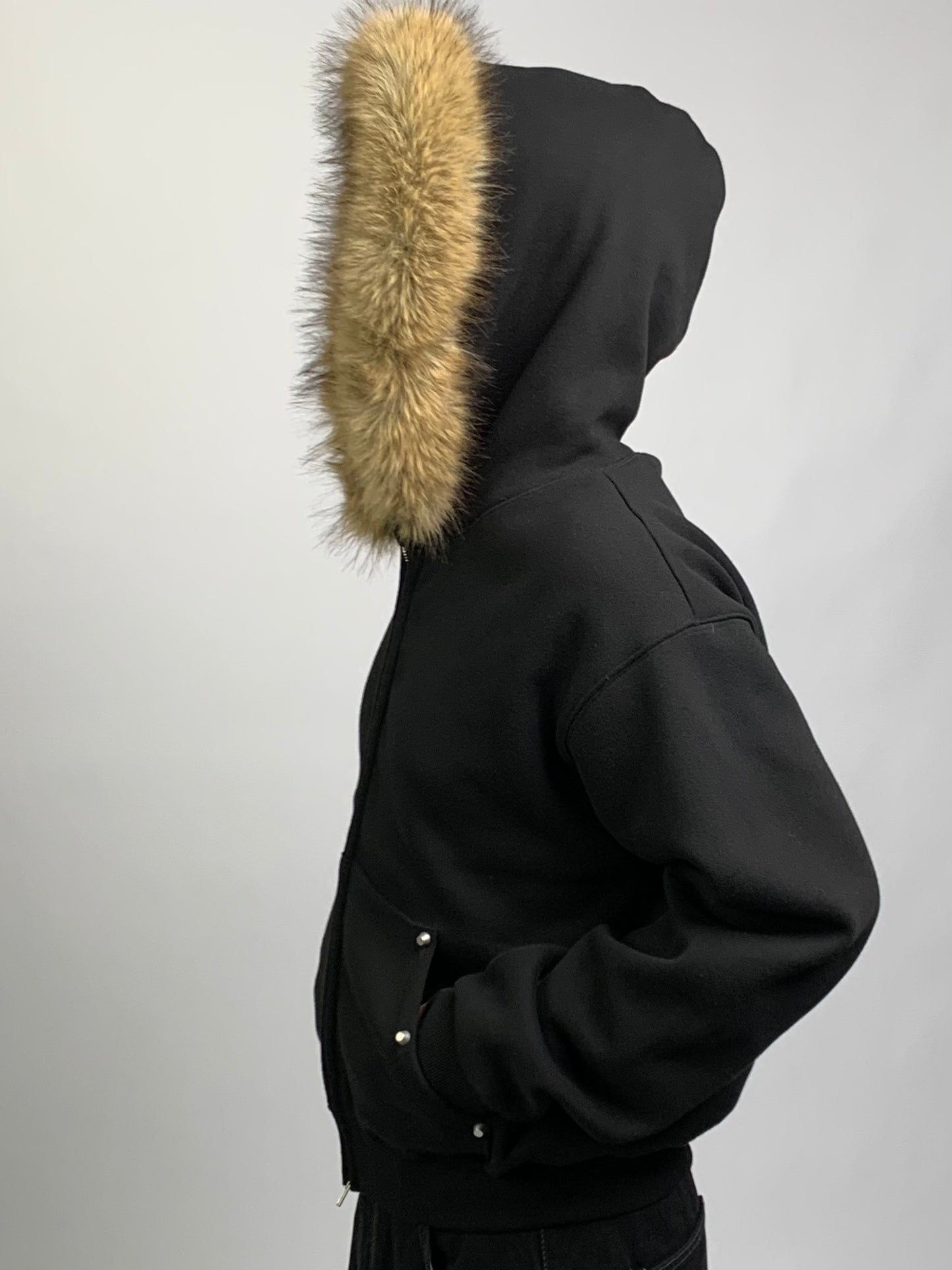 RACCOON CROP ZIP UP