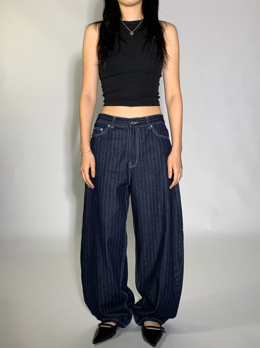 STRIPE DENIM PANTS