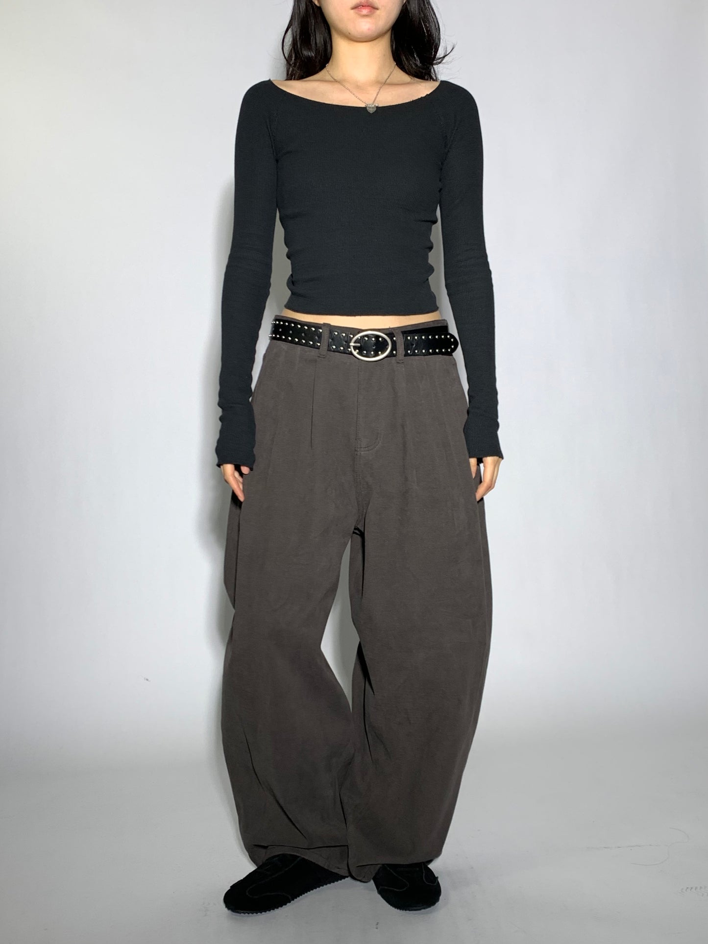 THREE TUCK FLEECE PANTS