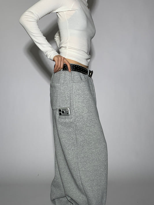 BELTED NARROW SWEATPANTS