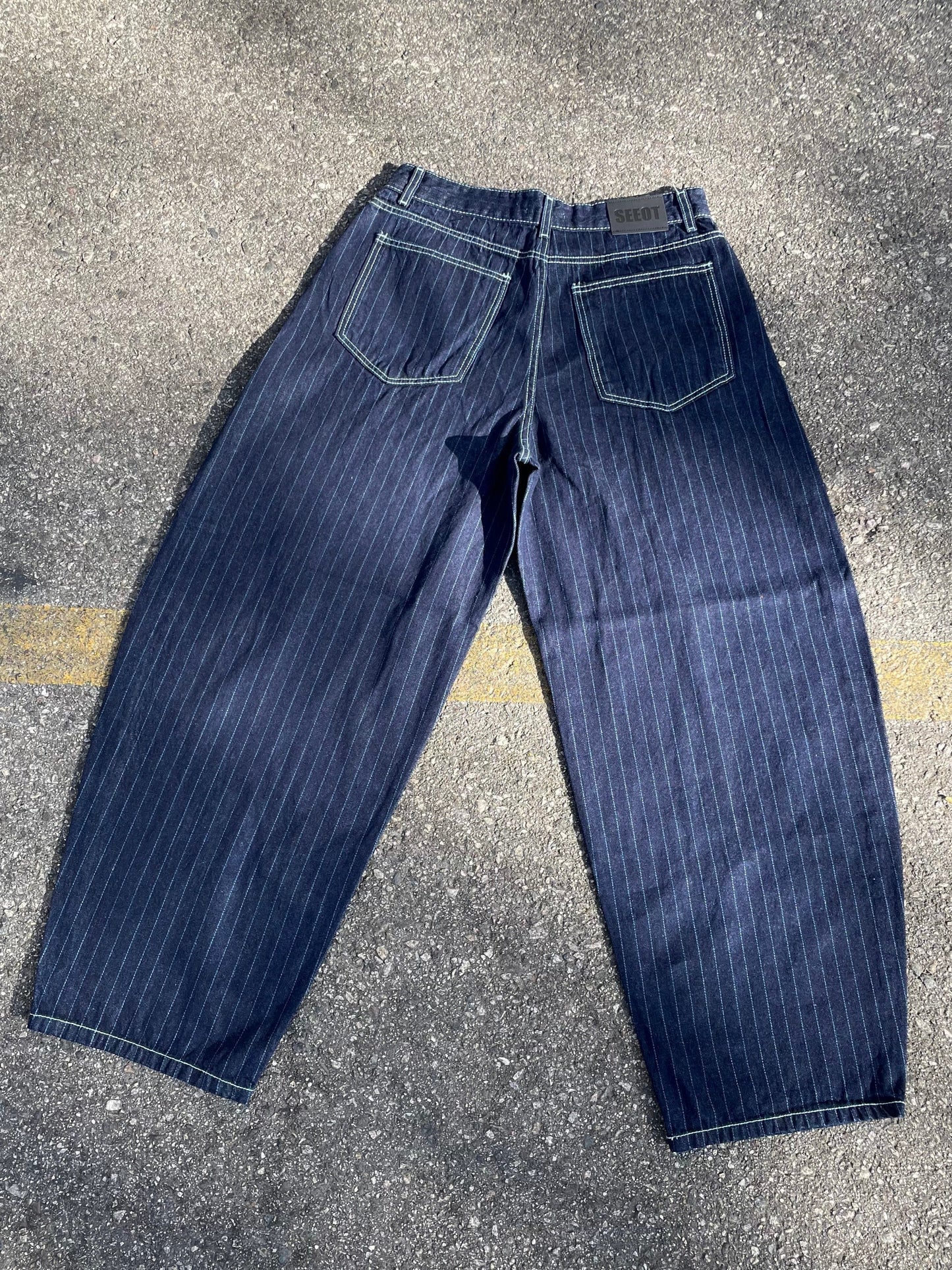 STRIPE DENIM PANTS