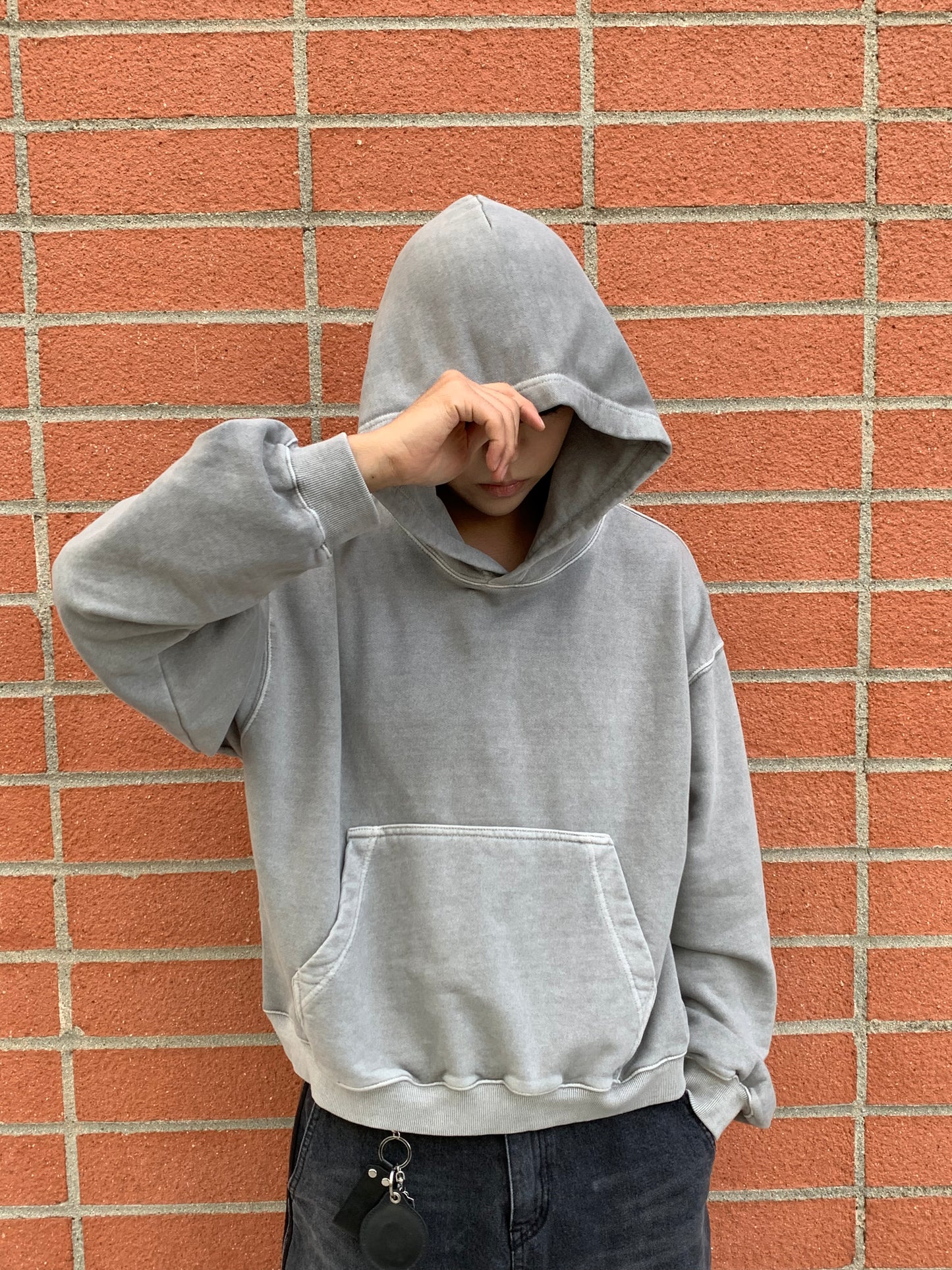 WASHED CROP HOODIE