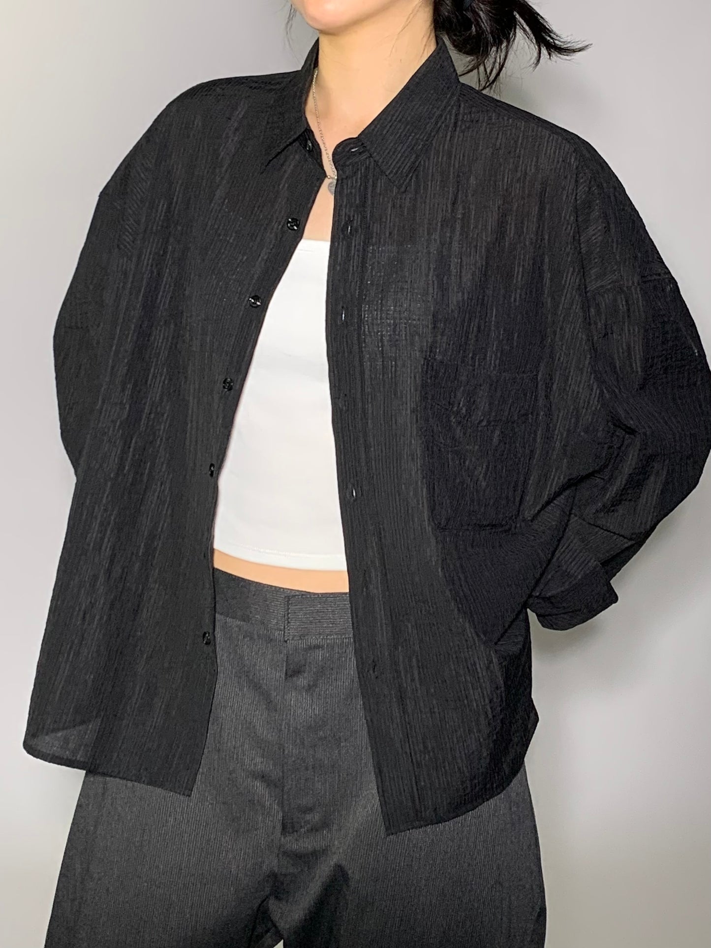 TENCEL CROP SHIRT