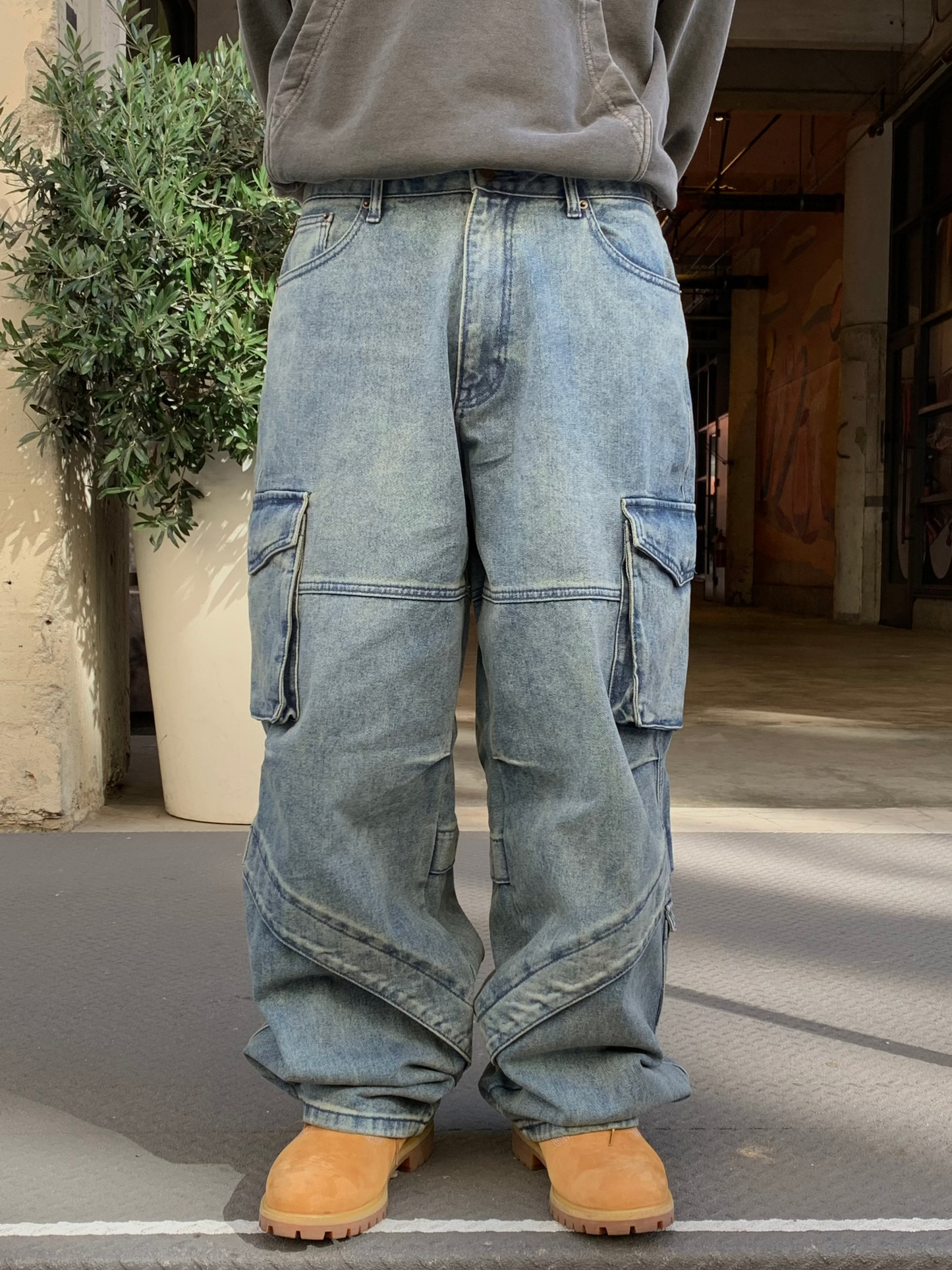 SEA BLUE CARGO DENIM