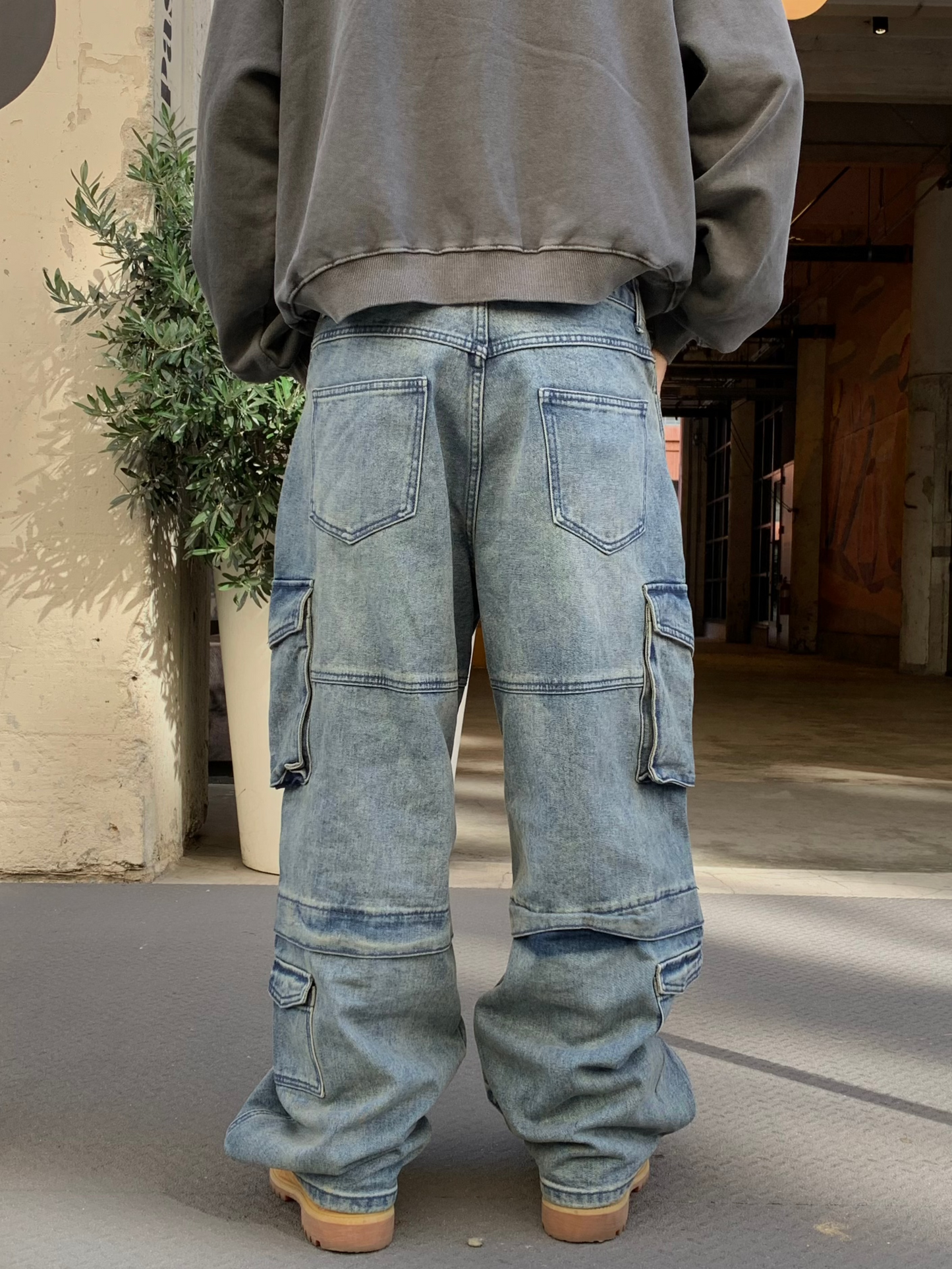 SEA BLUE CARGO DENIM