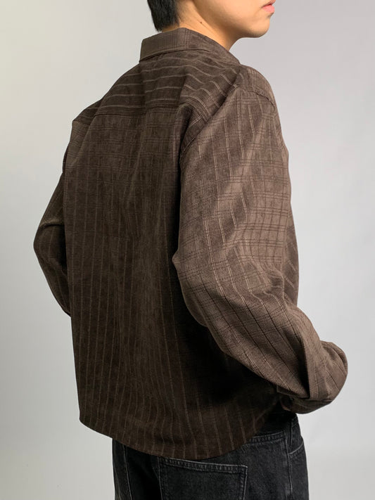CORDUROY CROP SHIRT