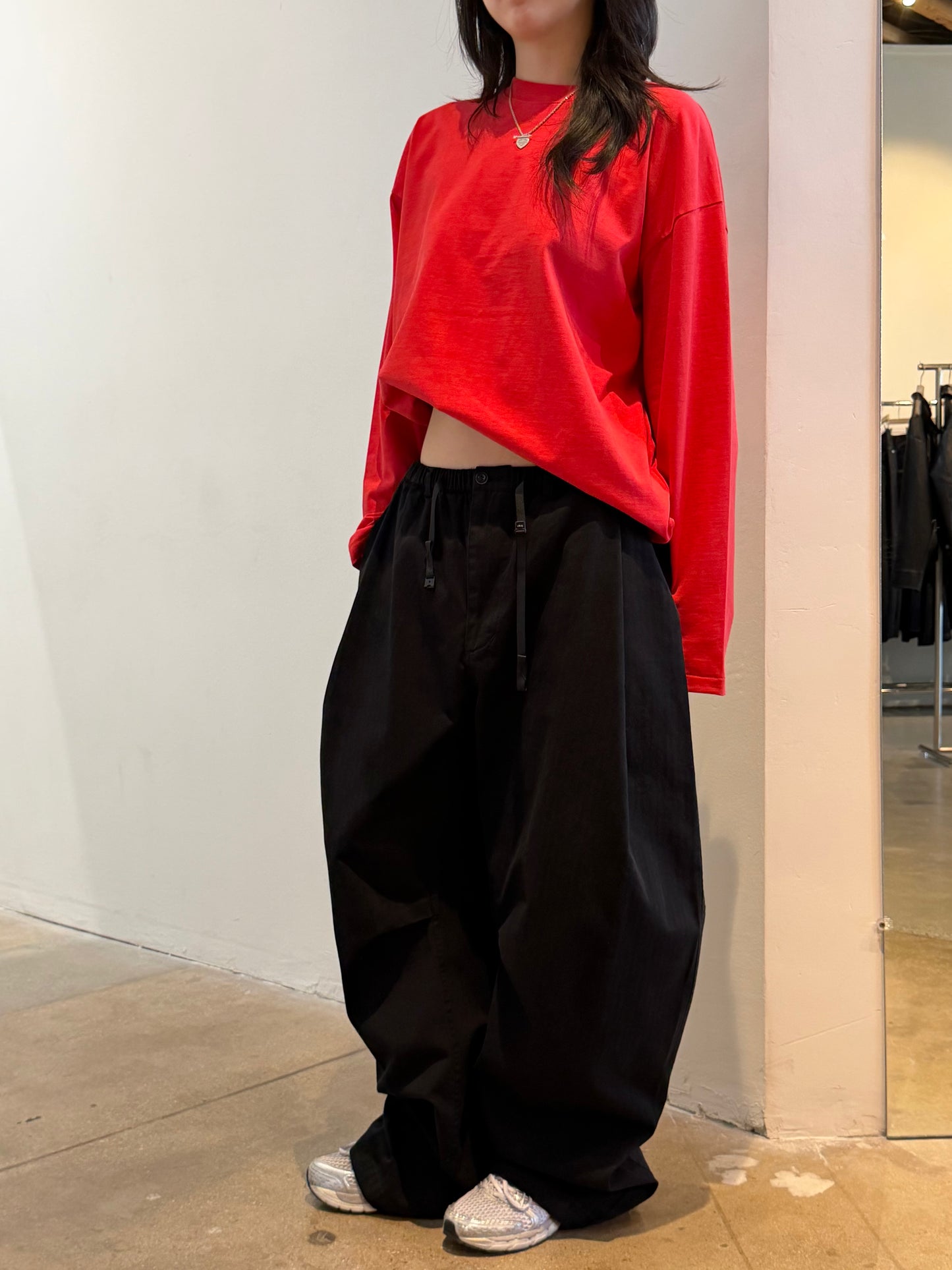 HERRINGBONE BARREL PANTS