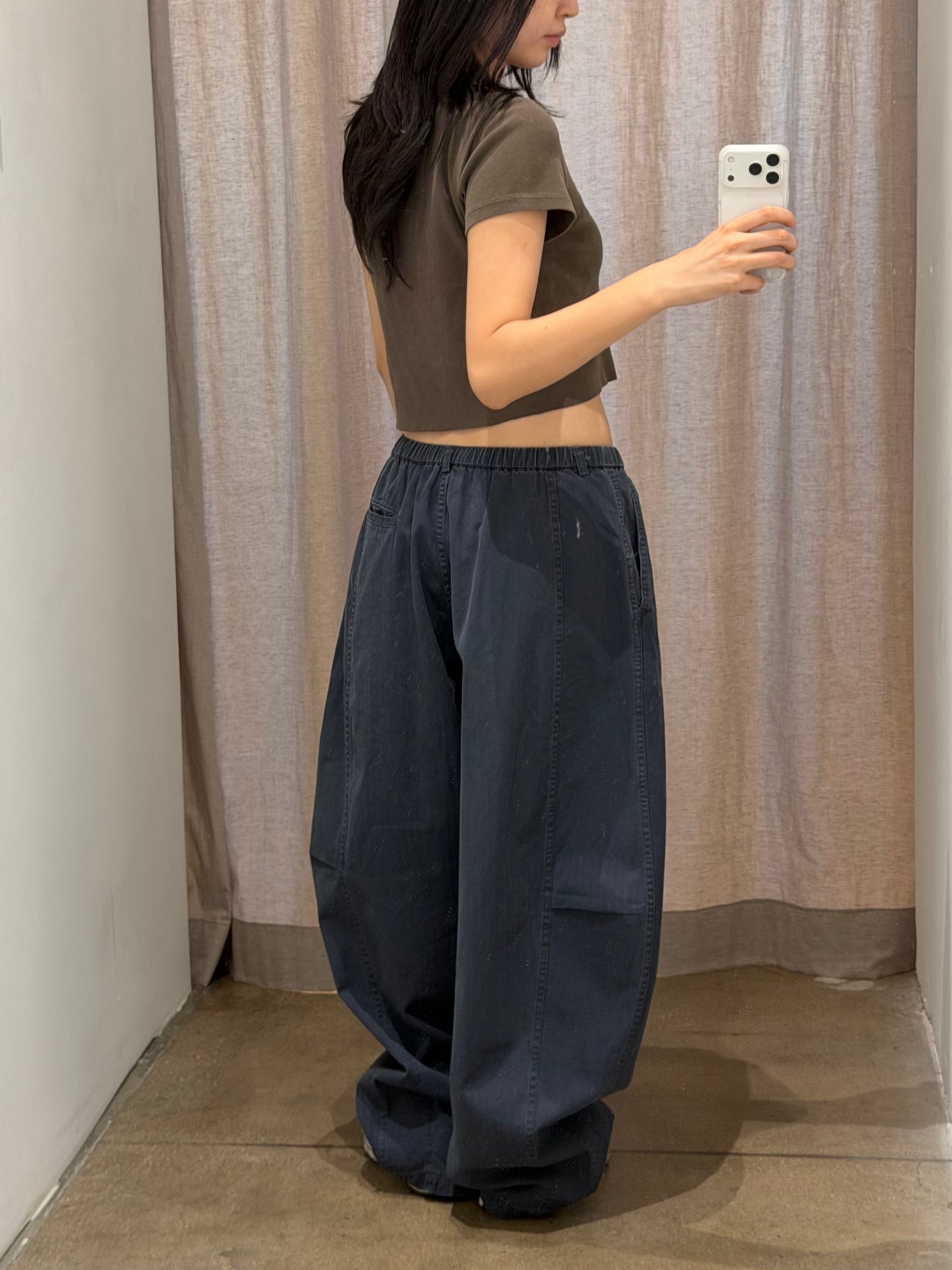 HERRINGBONE BARREL PANTS
