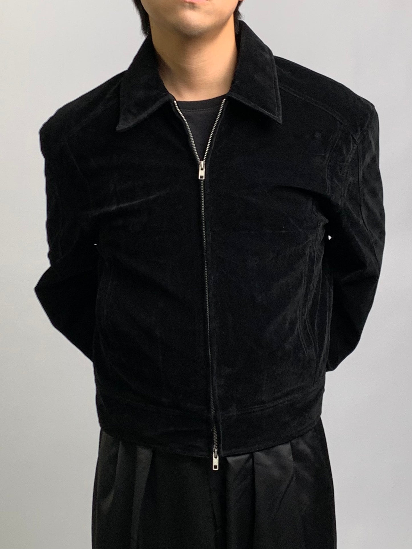 QUILTED SUEDE JACKET