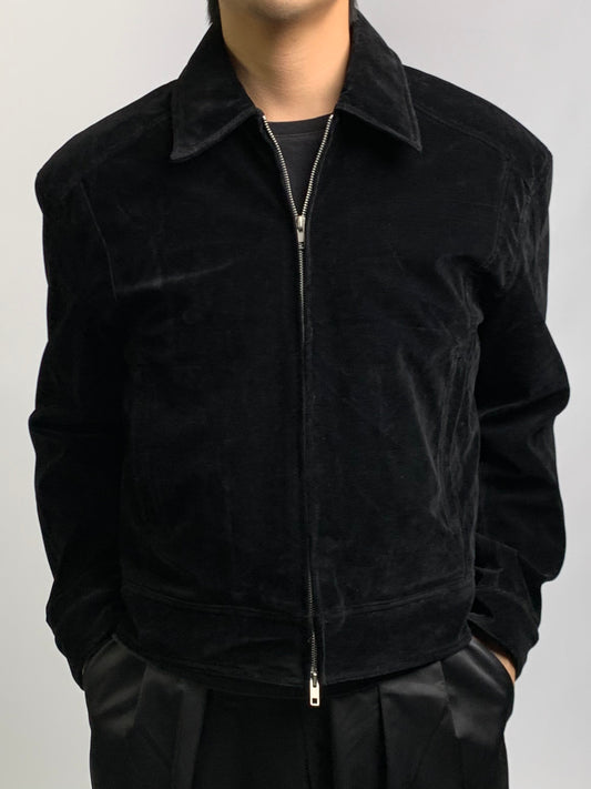 QUILTED SUEDE JACKET