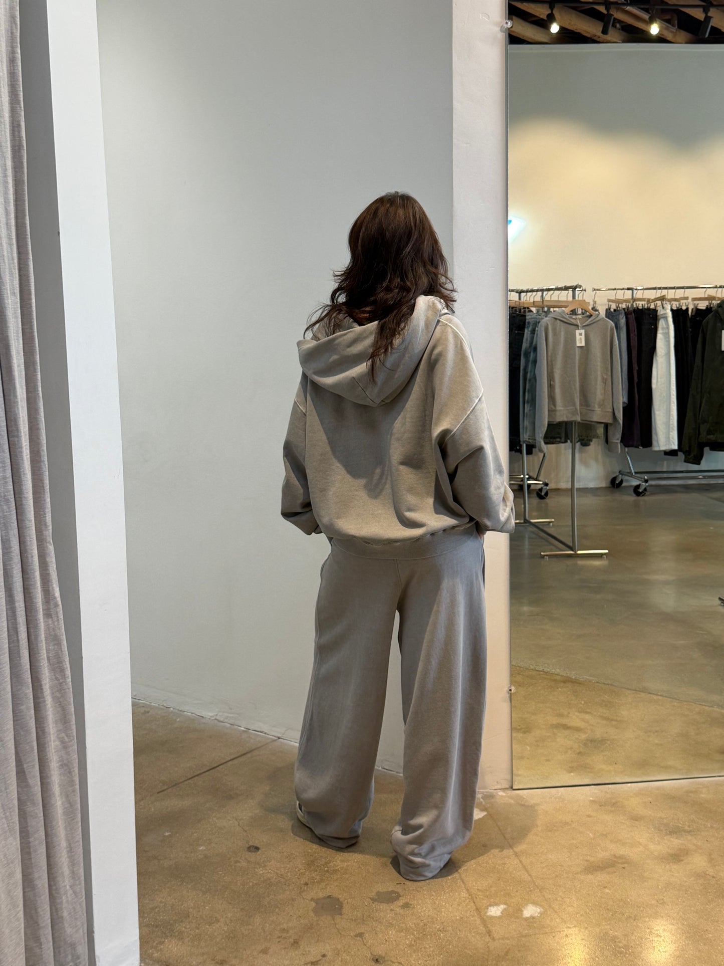 WASHED CROP ZIP UP