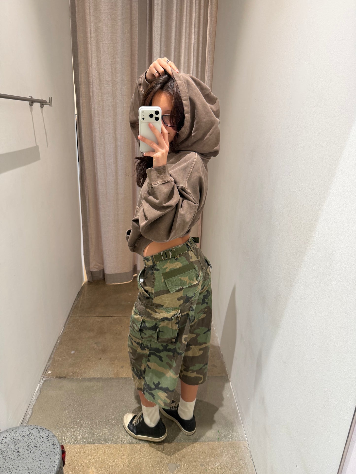 WASHED CROP ZIP UP