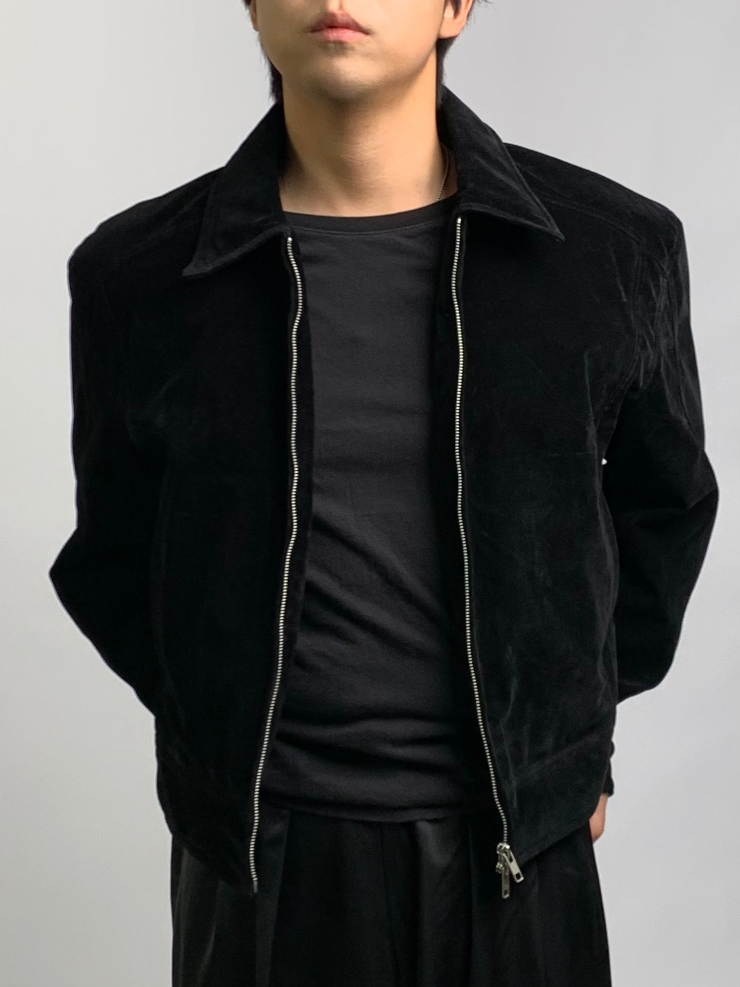 QUILTED SUEDE JACKET