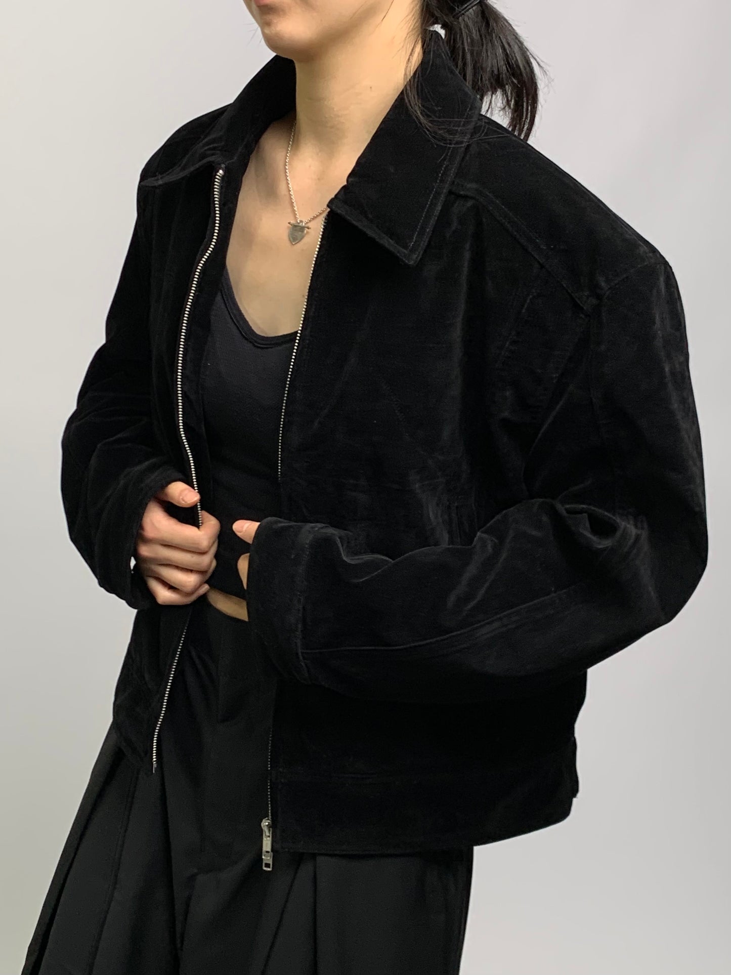 QUILTED SUEDE JACKET