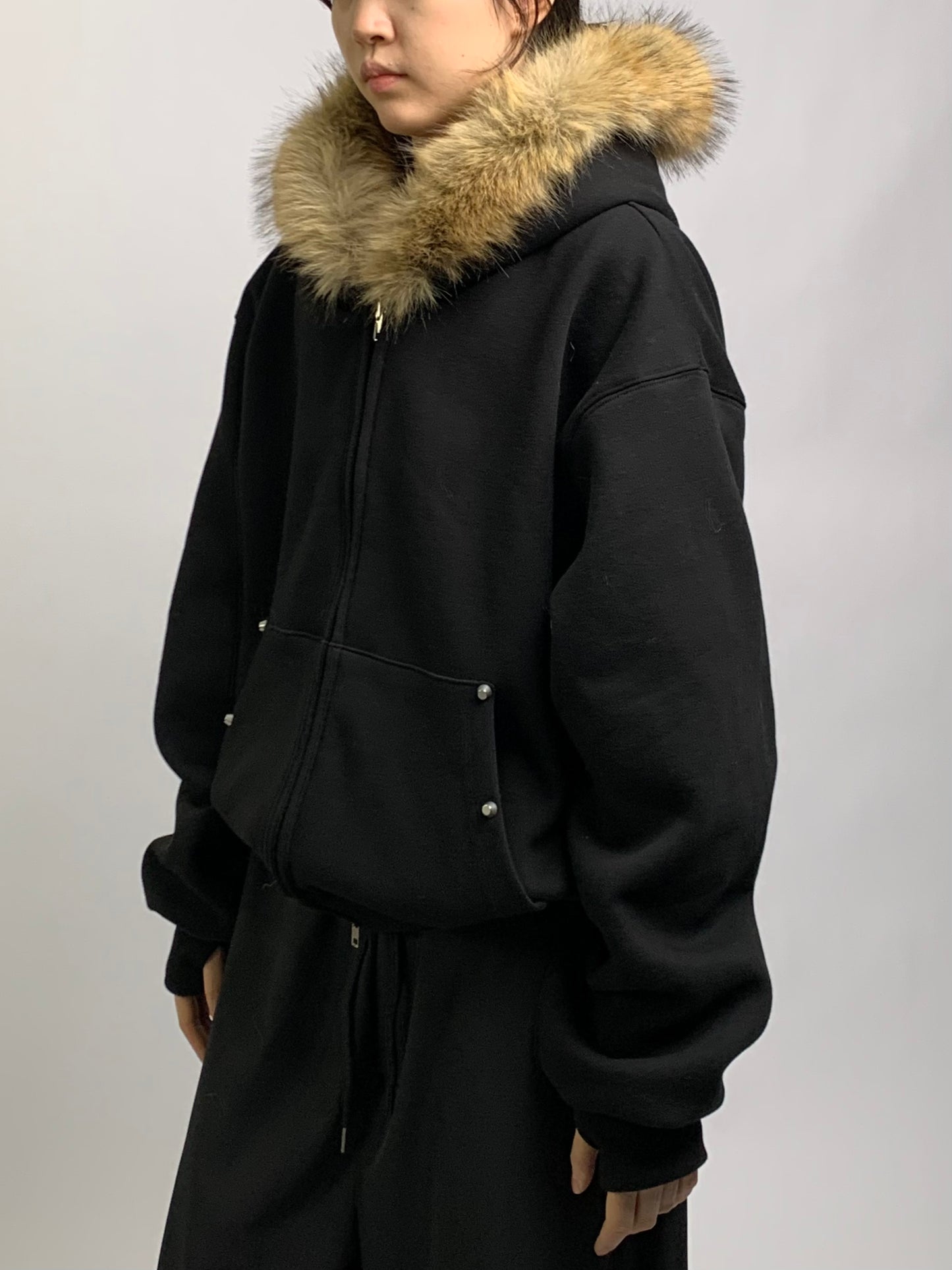 RACOON CROP ZIP UP