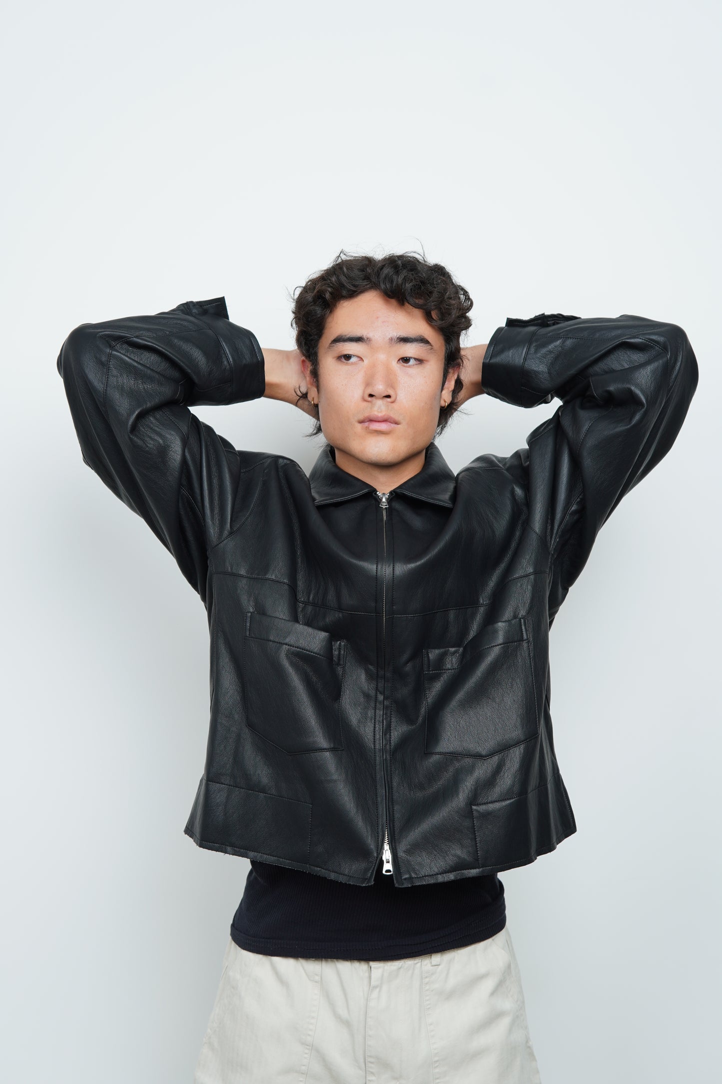 LEATHER ZIP JACKET