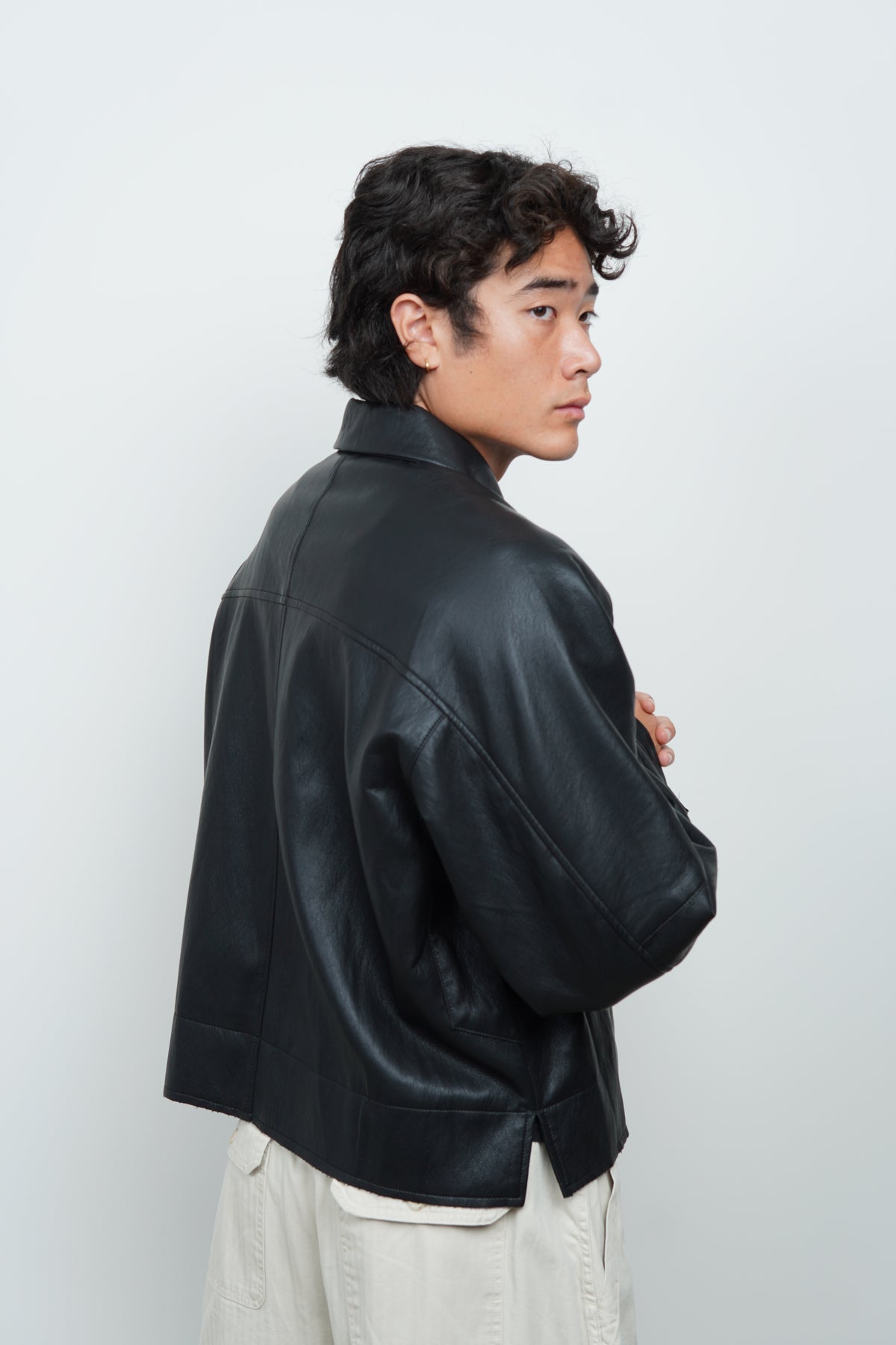 LEATHER ZIP JACKET