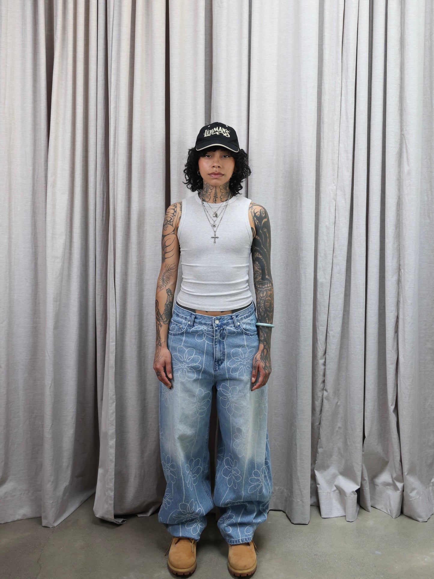 SKETCH FLOWER DENIM
