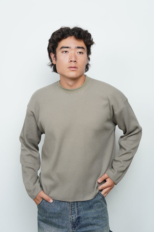 WAFFLE CROP TEE