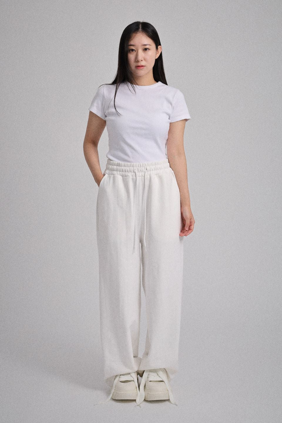 OVERSIZED SWEATPANTS WHITE