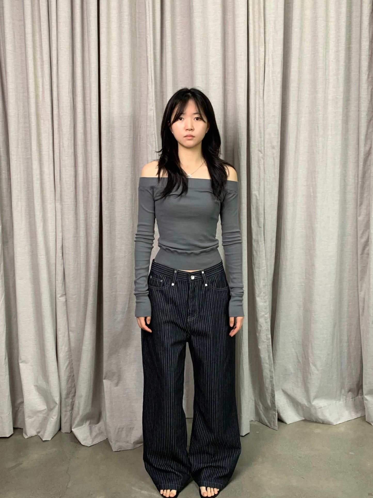 RIVET STRIPE DENIM